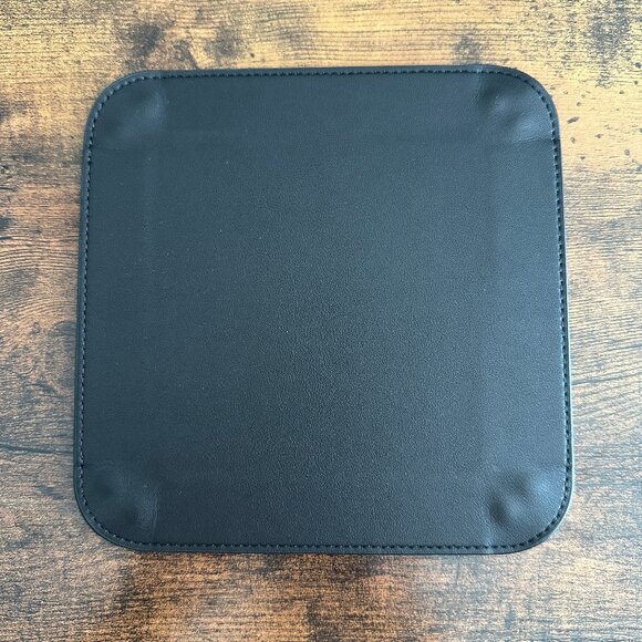 NEW David Yurman Leather Jewelry Valet Tray Black Tan Suede RARE - Picture 5 of 5